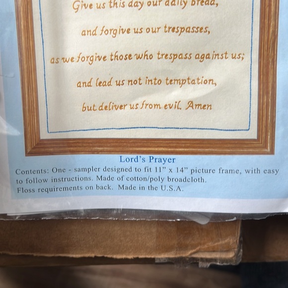 Stamped for embroidery ‘Lord’s Prayer’ - Picture 4 of 6